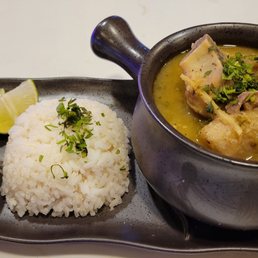 Sajoma Latin Fusion signature dishes SancochoNachos de Ropa ViejaCeviche De Chicharron